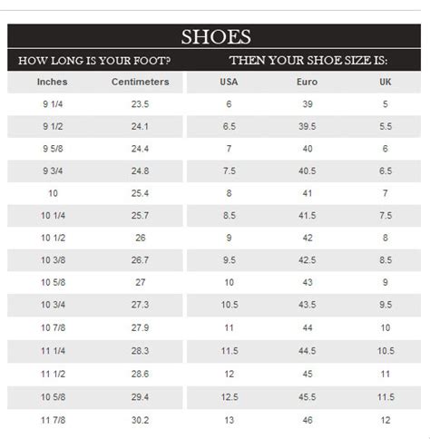 lv trainer size chart.